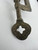Antique Victorian Brass Bird Sewing Clamp with Green Pin Cushions & Thimble