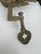 Antique Victorian Brass Bird Sewing Clamp with Green Pin Cushions & Thimble