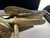 Antique Victorian Brass Bird Sewing Clamp with Green Pin Cushions & Thimble