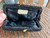 Vintage Belgian Black Glass Beaded Floral Vanity Purse & Case Set – 3 Pieces