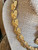 Vintage Monet Statement Scalloped Shell Design Link Gold Plate Necklace Bracelet