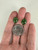 Vintage MCM 12k Gold Filled Jade Screw Back Earrings .5"