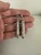 Vintage Sterling Etruscan Cylindrical Scroll Amulet Style Dangle/Drop Earrings