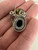 Vintage Sterling Silver Green Amber Dangle/Drop Earrings