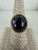 Vintage MCM 14k Gold Large Amethyst Serpent Style Snake Pattern Cocktail Ring