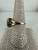 Vintage MCM 14k Gold Peridot Diamond Halo Rainbow Gem Gallery Ring 8.25