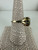 Vintage MCM 14k Gold Peridot Diamond Halo Rainbow Gem Gallery Ring 8.25