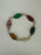 Vintage 12k Gold Filled Long Oval Scarab Carved Bracelet 7.5”