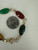 Vintage 12k Gold Filled Long Oval Scarab Carved Bracelet 7.5”
