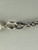 Vintage Art Deco Style Sterling Religious Cross Charm Paperclip Chain Bracelet