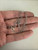 Vintage Art Deco Style Sterling Religious Cross Charm Paperclip Chain Bracelet