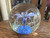 Vintage Wheaton Village Henry Davis Blue Flower Art Glass Paperweight