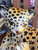 Vintage Italian Hand Painted Ceramic Leopard Figurines Pair Model 494/CH