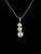Vintage Sterling Silver Triple Graduated Pearl Pendant Necklace 18”