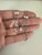 Antique Art Deco Sterling Silver Czech Glass Bead Pendant Drop Necklace 18"