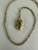 Vintage Art Nouveau Revival Yellow Rose Gold Filled Flower Engraved Locket 15”