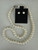 Vintage Sterling Silver Cultured Pearl Necklace Earrings Set
