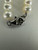 Vintage Sterling Silver Cultured Pearl Necklace Earrings Set