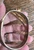 Vintage Victorian Revival GoldStone  Gold Plated Butterfly Bangle Bracelet 7"