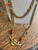 Vintage Egyptian Revival Medallion Scarab Chain Necklace 1970's Gold Plated 48"