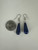 Vintage Sterling Silver Lapis Lazuli Dangle/Drop Earrings
