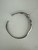 Vintage Sterling Black & White Diamond Twist Knot Hinge Bangle Bracelet 7”