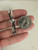 Vintage Sterling Black & White Diamond Twist Knot Hinge Bangle Bracelet 7”