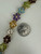 Vintage 10k Gold Multi Gemstone Rainbow Flower Link Tennis Bracelet