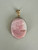 Vintage 14k Gold M+M Scognamiglio Double Sided Coral Conch Shell Cameo Pendant