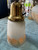 Antique Satin Glass 4 Shade Light Fixture - Drop Rose Design - Unique & Rare