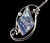 Ancient Roman Blue Multi Colored Glass Sterling Authentic DIDYA  Pendant