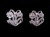 Antique Art Deco Sterling Silver Marcasite Flowers Leaves Screw Back Earrings