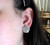 Antique Art Deco Sterling Silver Marcasite Flowers Leaves Screw Back Earrings