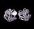 Antique Art Deco Sterling Silver Marcasite Flowers Leaves Screw Back Earrings
