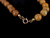 Vintage Gold Filled GF Banded Sandstone Wire Wrapped Beaded Necklace 26”