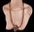 Vintage Gold Filled GF Banded Sandstone Wire Wrapped Beaded Necklace 26”