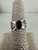 Vintage Sterling Silver Artisan Style Wide Split Shoulder Garnet Spider Ring 7