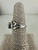 Vintage Sterling Silver Artisan Style Wide Split Shoulder Garnet Spider Ring 7