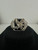 Vintage Sterling Black Hills Gold Leaf Multi Tone Eagle Square Black Onyx Ring 14.5