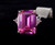 Vintage 999 Fine Silver Bubblegum Pink CZ Cubic Zirconia Diamond Cocktail Ring 8