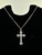 Antique Sterling Gorham Eastern Orthodox Crucifix Oxidized Pendant Necklace 24”