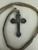 Antique Sterling Gorham Eastern Orthodox Crucifix Oxidized Pendant Necklace 24”