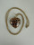 Vintage MCM Rare 18k Gold Plique De Jour Enamel Puffy Heart Pendant Necklace 18”
