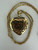 Vintage MCM Rare 18k Gold Plique De Jour Enamel Puffy Heart Pendant Necklace 18”