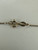 Vintage Sterling Silver Gold Vermeil CZ Cross Pendant Necklace 18.5”