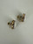 Vintage MCM 12k GF Rose Carved Cameo Oval Screw Back Earrings .75”