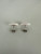 Vintage Sterling Silver Large Round Cabochon Pink Angel Skin Coral Stud Earrings