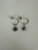 Vintage Sterling Arched Dangling CZ North Star Starburst Pave Drop Earrings 1”