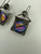 Vintage Susan Maria Sterling Mixed Metal Amethyst Square Dangle Earrings 1.5”