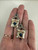 Vintage Susan Maria Sterling Mixed Metal Amethyst Square Dangle Earrings 1.5”